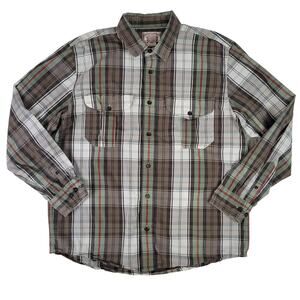 Filson Washed Feather Cloth Shirt | Sage/Olive Plaid | Men's Sz L